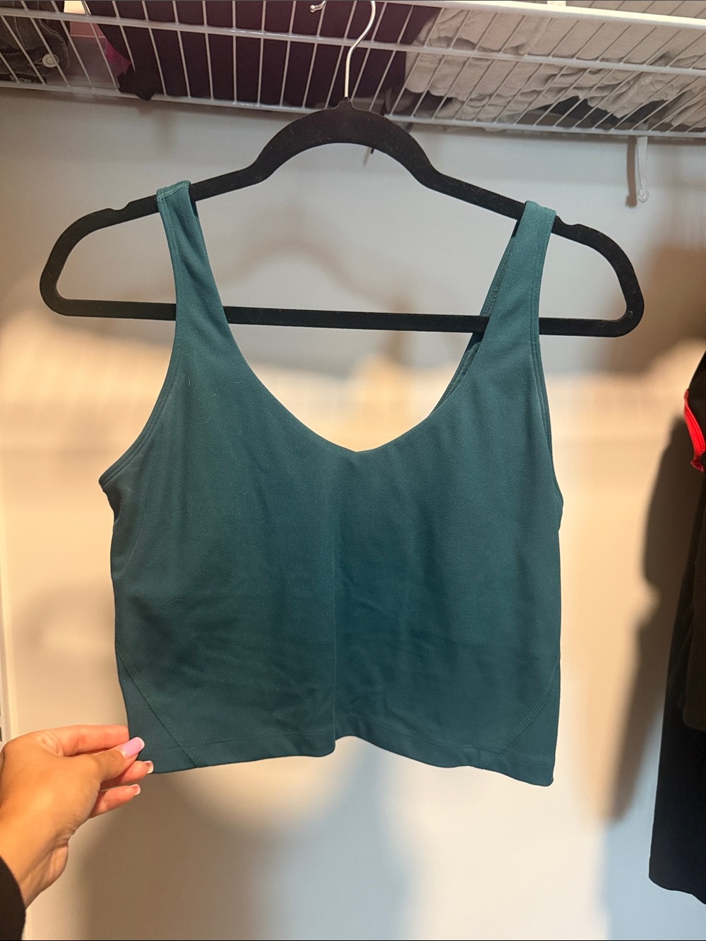 Gilly Hicks Teal V-Neck Crop Tank